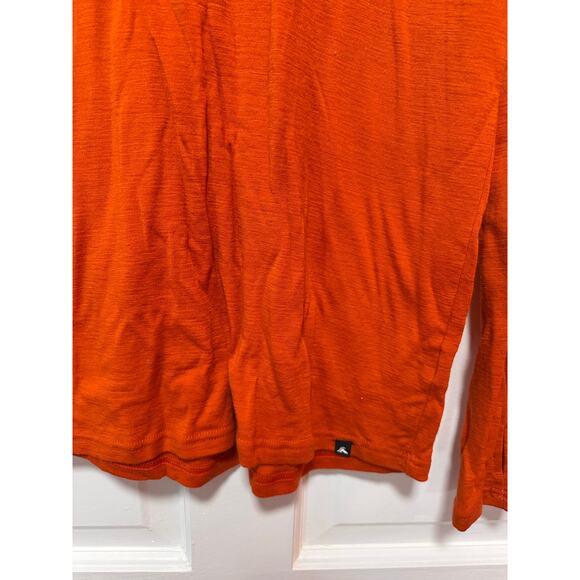 Macpac Men's Lyell 180 Merino Long Sleeve T-Shirt Orange Size Large - Picture 4 of 5